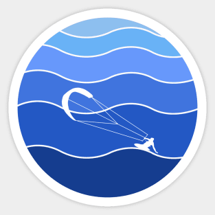 Kiteboarding waves Sticker